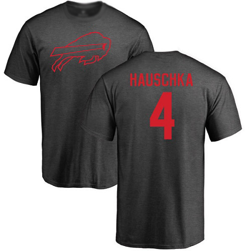 Men NFL Buffalo Bills #4 Stephen Hauschka Ash One Color T Shirt->nfl t-shirts->Sports Accessory
